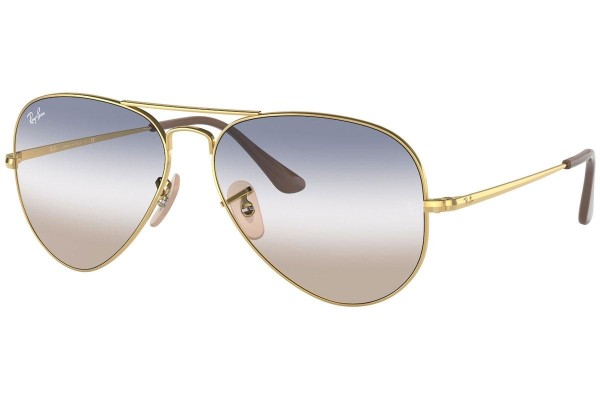Okulary przeciwsłoneczne Ray-Ban Aviator Metal II RB3689 001/GD Pilotki (Aviator) Złote