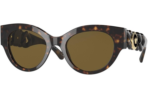 Okulary przeciwsłoneczne Versace VE4408 108/73 Kocie oczy Havana