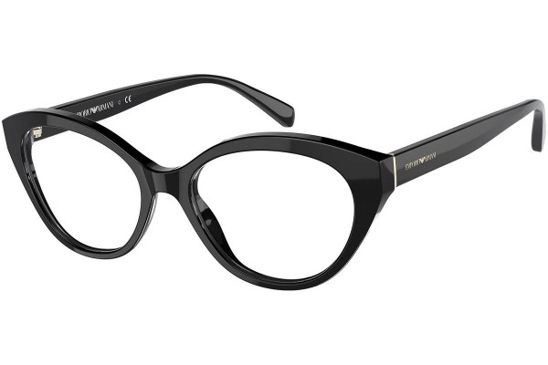 Okulary korekcyjne Emporio Armani EA3189 5017 Kocie oczy Czarne