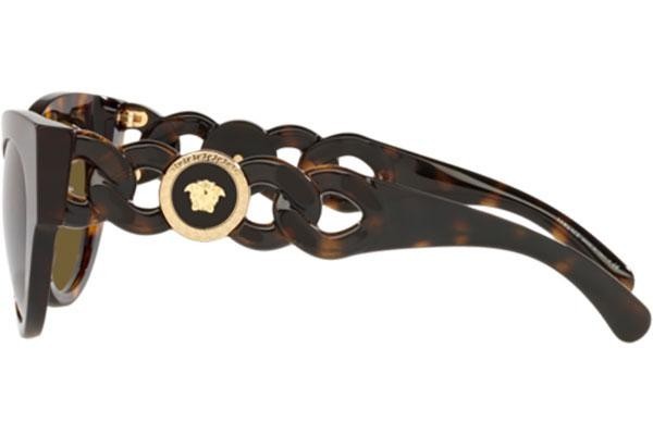 Okulary przeciwsłoneczne Versace VE4408 108/73 Kocie oczy Havana