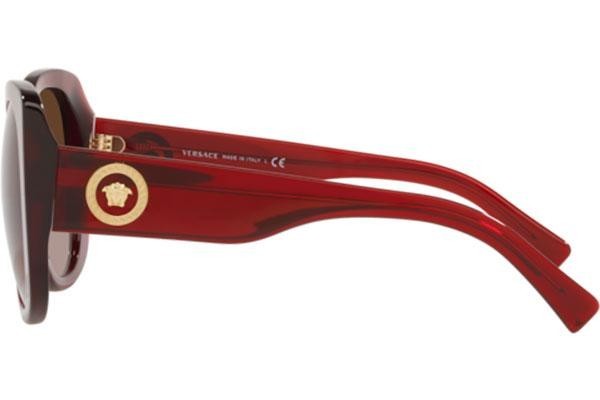 Okulary przeciwsłoneczne Versace VE4387 388/13 Okrągłe Czerwone