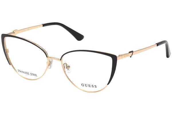 Okulary korekcyjne Guess GU2813 002 Kocie oczy Złote