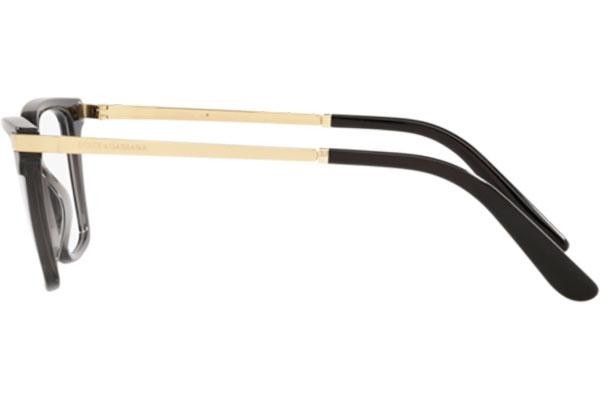 Okulary korekcyjne Dolce & Gabbana DG3345 3246 Prostokątne Czarne