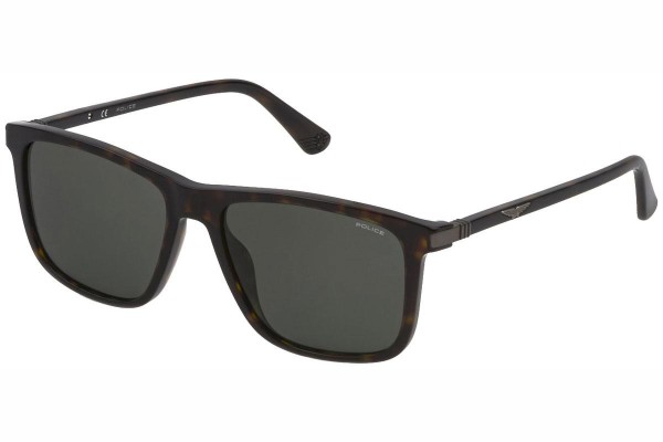 Okulary przeciwsłoneczne Police Origins 47 SPLE05 0722 Kwadratowe Havana