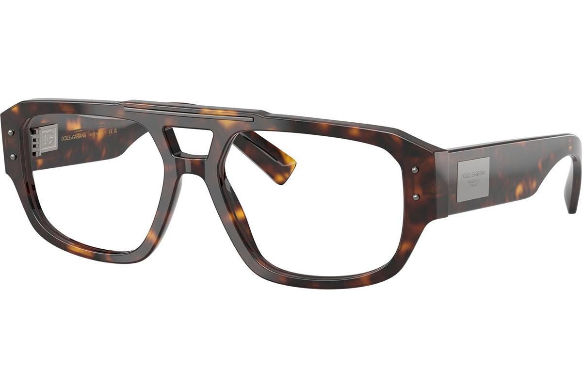 Dolce & Gabbana DG3406 502, Havana, Material 0, Bărbați ochelari de vedere