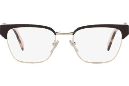 Okulary korekcyjne Prada PR65YV KOF1O1 Browline Brązowe