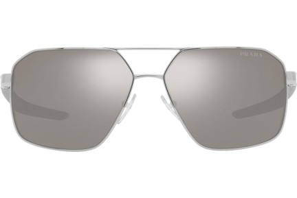 Okulary przeciwsłoneczne Prada Linea Rossa PS55WS 1BC07F Pilotki (Aviator) Srebrne
