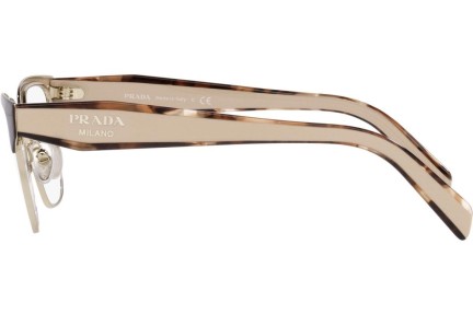Okulary korekcyjne Prada PR65YV KOF1O1 Browline Brązowe