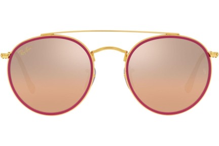Okulary przeciwsłoneczne Ray-Ban Round Double Bridge RB3647N 92373E Okrągłe Złote