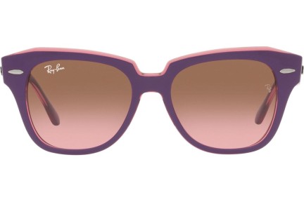 Okulary przeciwsłoneczne Ray-Ban Junior Junior State Street RJ9186S 711814 Kwadratowe Fioletowe