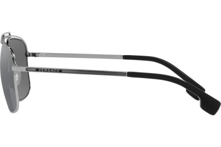 Okulary przeciwsłoneczne Versace Medusa Focus VE2242 10016G Pilotki (Aviator) Srebrne