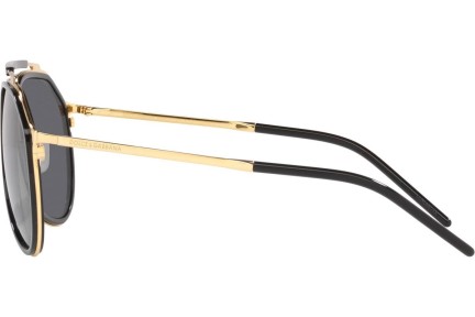 Okulary przeciwsłoneczne Dolce & Gabbana DG2277 02/81 Polarized Pilotki (Aviator) Złote
