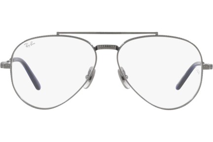 Okulary korekcyjne Ray-Ban Aviator Titanium Titanium Collection RX8225V 1238 Pilotki (Aviator) Srebrne