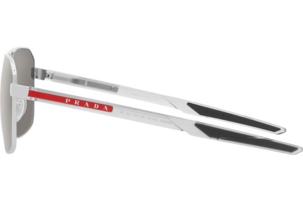 Okulary przeciwsłoneczne Prada Linea Rossa PS55WS 1BC07F Pilotki (Aviator) Srebrne