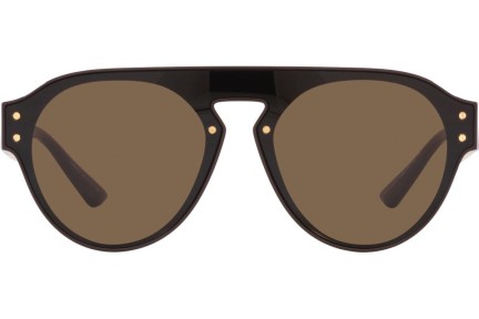 Okulary przeciwsłoneczne Versace La Greca VE4420 535673 Okrągłe Brązowe