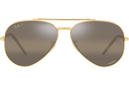 Okulary przeciwsłoneczne Ray-Ban New Aviator Chromance Collection RB3625 9196G5 Polarized Pilotki (Aviator) Złote