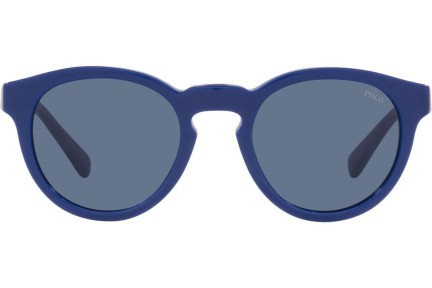 Okulary przeciwsłoneczne Polo Ralph Lauren PH4184 523580 Okrągłe Niebieskie