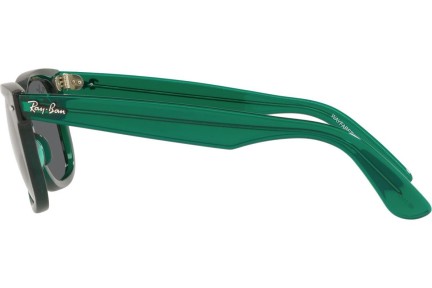 Okulary przeciwsłoneczne Ray-Ban Wayfarer Colorblock Collection RB2140 6615B1 Kwadratowe Zielone