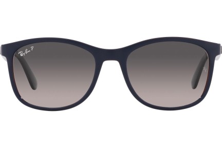 Okulary przeciwsłoneczne Ray-Ban RB4374 6601M3 Polarized Kwadratowe Niebieskie