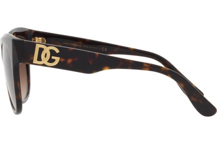 Okulary przeciwsłoneczne Dolce & Gabbana DG4407 502/13 Kocie oczy Havana