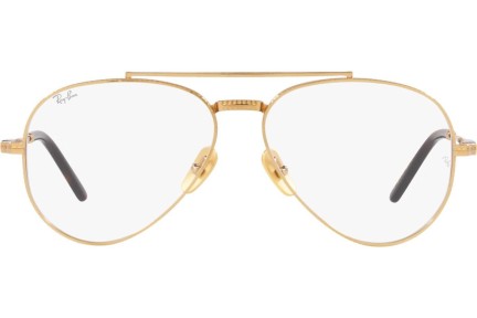 Okulary korekcyjne Ray-Ban Aviator Titanium Titanium Collection RX8225V 1220 Pilotki (Aviator) Złote