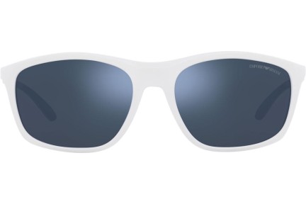 Okulary przeciwsłoneczne Emporio Armani EA4179 534455 Prostokątne Białe