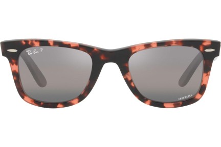 Okulary przeciwsłoneczne Ray-Ban Wayfarer Chromance Collection RB2140 1334G3 Polarized Kwadratowe Havana