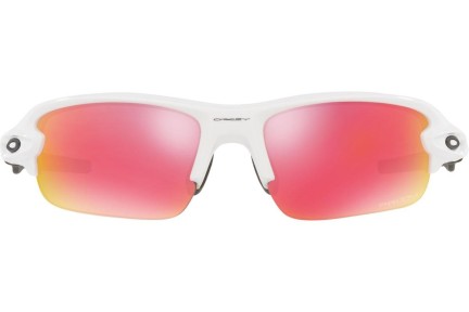 Okulary przeciwsłoneczne Oakley Flak XXS OJ9008-02 PRIZM Field Prostokątne Białe