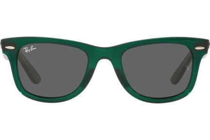 Okulary przeciwsłoneczne Ray-Ban Wayfarer Colorblock Collection RB2140 6615B1 Kwadratowe Zielone