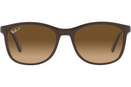 Napszemüvegek Ray-Ban RB4374 6600M2 Polarized Szogletes Barna