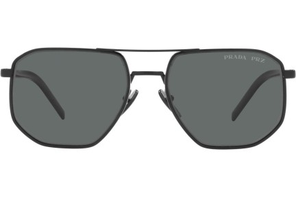 Okulary przeciwsłoneczne Prada PR59YS 1AB5Z1 Polarized Kwadratowe Czarne