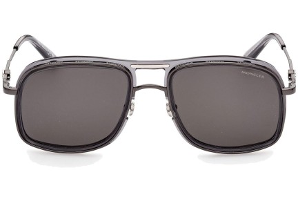 Okulary przeciwsłoneczne Moncler ML0223 01D Polarized Pilotki (Aviator) Czarne