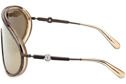 Okulary przeciwsłoneczne Moncler ML0222 57L Pojedyncze | Shield Beżowe