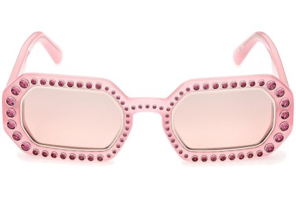 Okulary przeciwsłoneczne Swarovski SK0345 72U Prostokątne Różowe