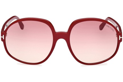 Okulary przeciwsłoneczne Tom Ford FT0991 69T Okrągłe Czerwone