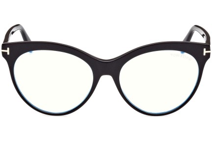 Okulary korekcyjne Tom Ford FT5827-B 001 Kocie oczy Czarne