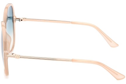 Okulary przeciwsłoneczne Guess GU7844 57P Okrągłe Beżowe