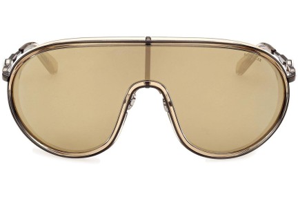 Okulary przeciwsłoneczne Moncler ML0222 57L Pojedyncze | Shield Beżowe