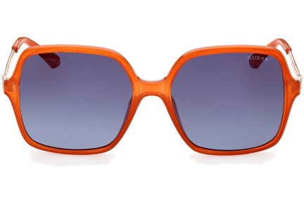 Okulary przeciwsłoneczne Guess GU7845 44W Kwadratowe Pomarańczowe