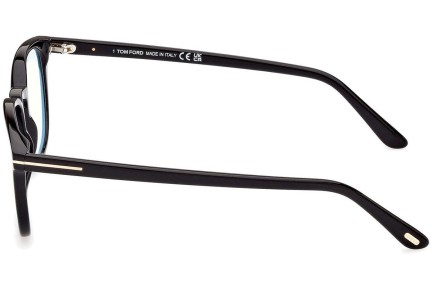 Okulary korekcyjne Tom Ford FT5819-B 001 Okrągłe Czarne