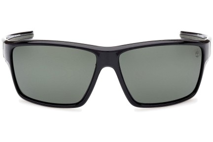 Okulary przeciwsłoneczne Timberland TB9277 01R Polarized Prostokątne Czarne