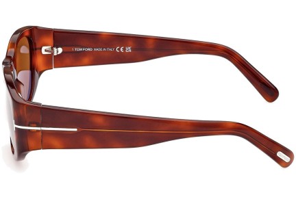 Okulary przeciwsłoneczne Tom Ford FT0987 53E Kwadratowe Havana