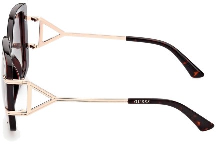 Okulary przeciwsłoneczne Guess GU7854 52P Kwadratowe Havana