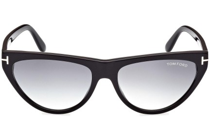 Okulary przeciwsłoneczne Tom Ford FT0990 01B Kocie oczy Czarne