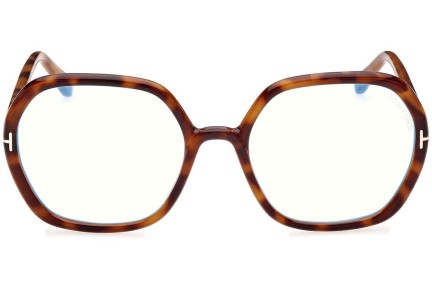 Okulary korekcyjne Tom Ford FT5814-B 053 Kwadratowe Havana