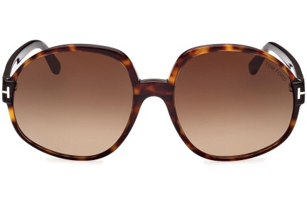 Okulary przeciwsłoneczne Tom Ford FT0991 52F Okrągłe Havana