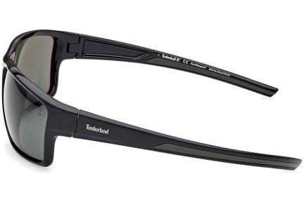 Okulary przeciwsłoneczne Timberland TB9277 01R Polarized Prostokątne Czarne