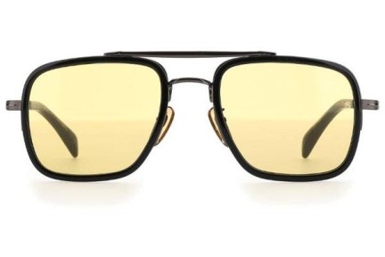 Okulary przeciwsłoneczne David Beckham DB7002/S V81/UK Kwadratowe Czarne