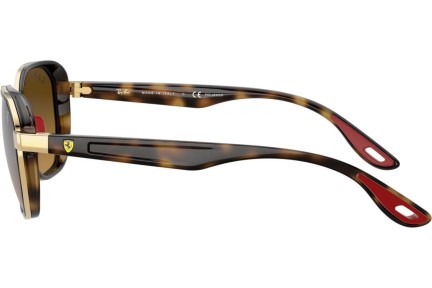 Okulary przeciwsłoneczne Ray-Ban Scuderia Ferrari Collection RB3674M F029A2 Polarized Kwadratowe Złote