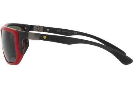 Okulary przeciwsłoneczne Ray-Ban Scuderia Ferrari Collection RB8361M F62371 Prostokątne Czerwone